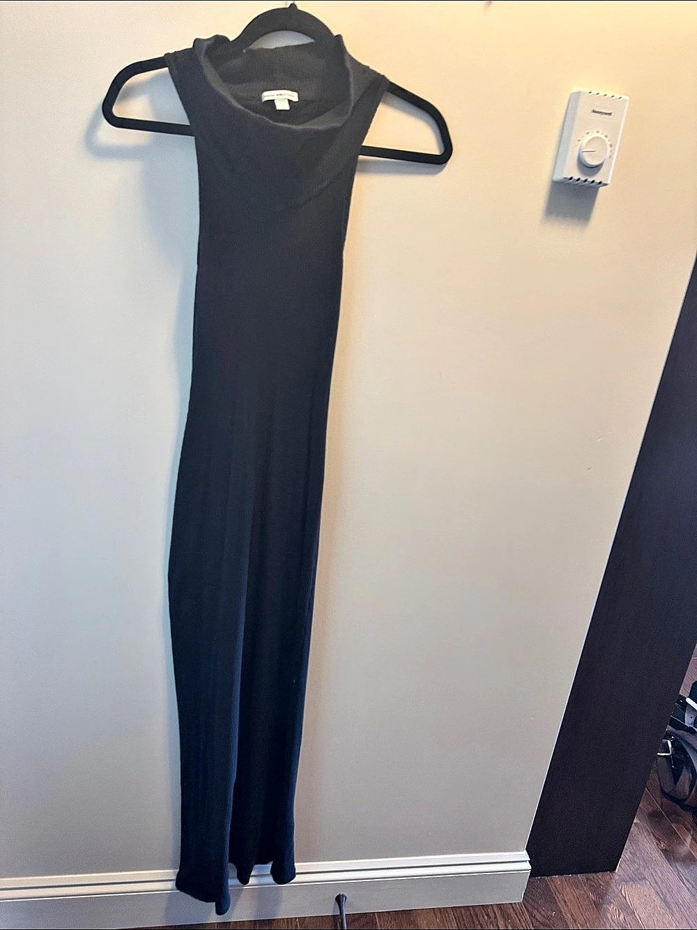 James Perse Standard James Perse Ribbed Mock Neck Maxi Dress Ribbed Mock Neck